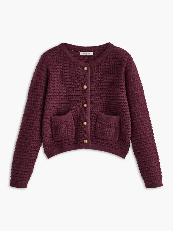 Breasted Cozy Short Cardigan sold by COMMENSE