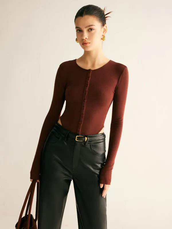 Breasted Jersey Bodysuit sold by COMMENSE