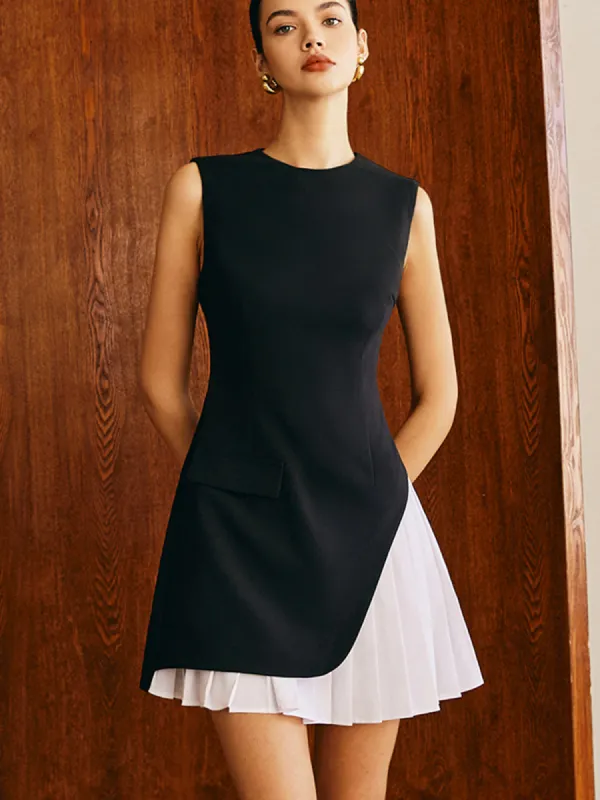 Pleated Panel Tank Dress sold by COMMENSE