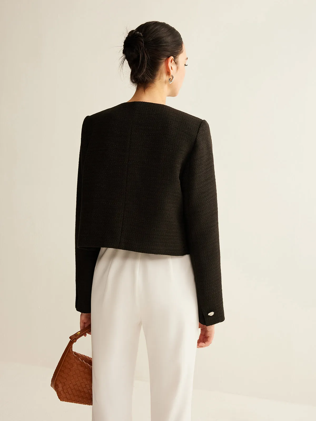 Button Down Tweed Jacket sold by COMMENSE product image thumbnail 4