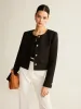 Button Down Tweed Jacket sold by COMMENSE