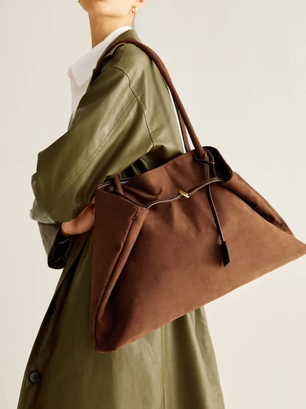 Large Capacity Suede Shoulder Bag sold by COMMENSE