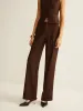 High-Waist Straight Pants sold by COMMENSE