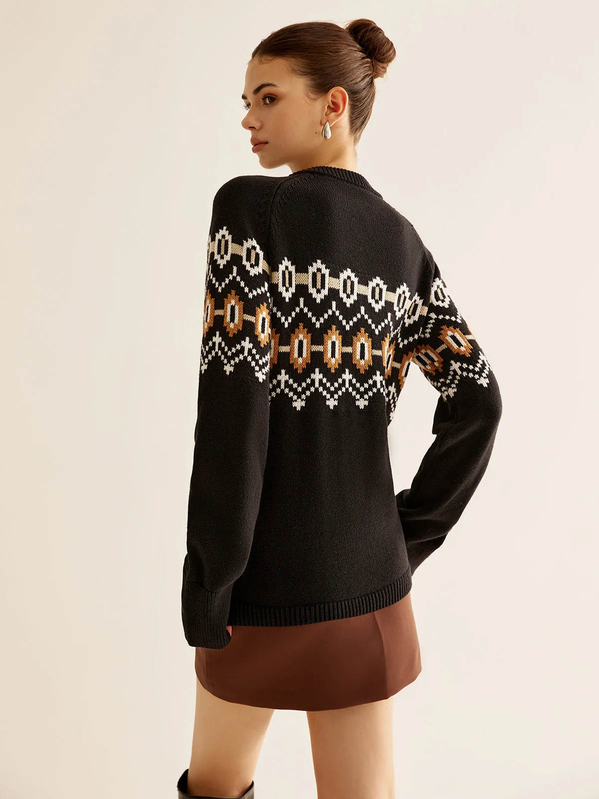 Geometric Printed Fit Cardigan sold by COMMENSE product image thumbnail 4