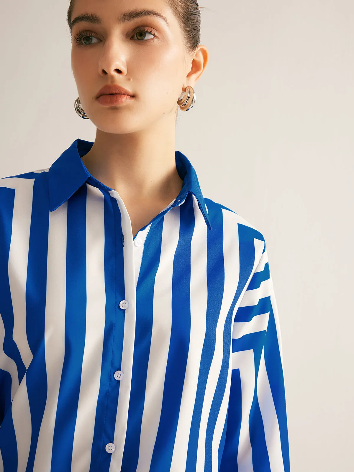 Geometric Striped Pants Set sold by COMMENSE product image thumbnail 4