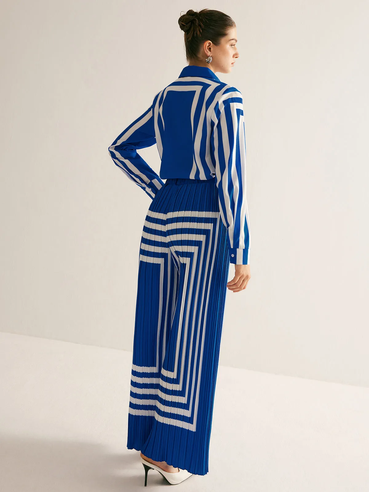 Geometric Striped Pants Set sold by COMMENSE product image thumbnail 5