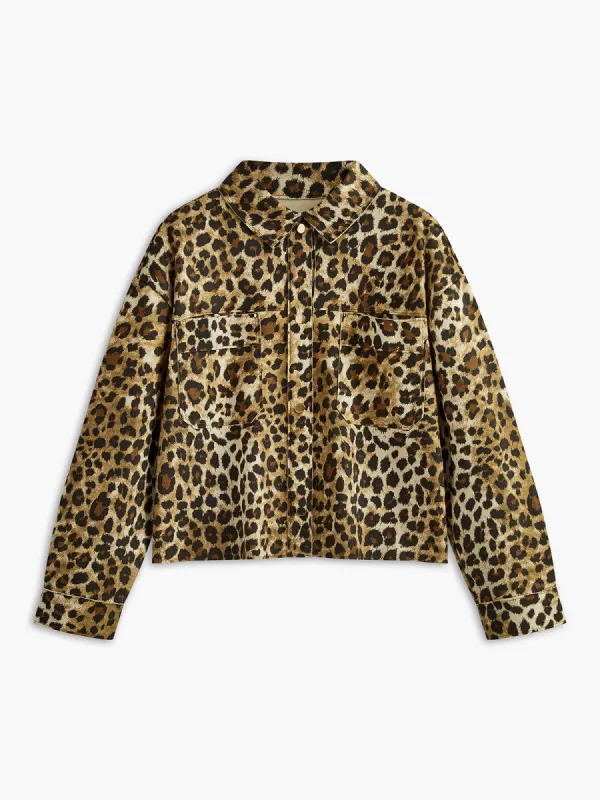 Leopard Breasted Polo Jacket sold by COMMENSE