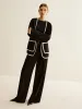 Contrast Binding Belted Pockets Sweater sold by COMMENSE