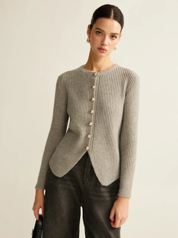 Button Down Split Cardigan sold by COMMENSE