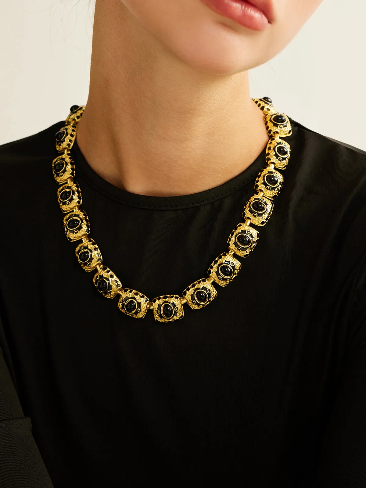 Vintage Enamel Necklace sold by COMMENSE