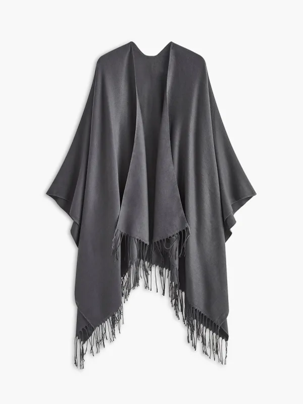 Versatile Plain Tassel Scarf sold by COMMENSE