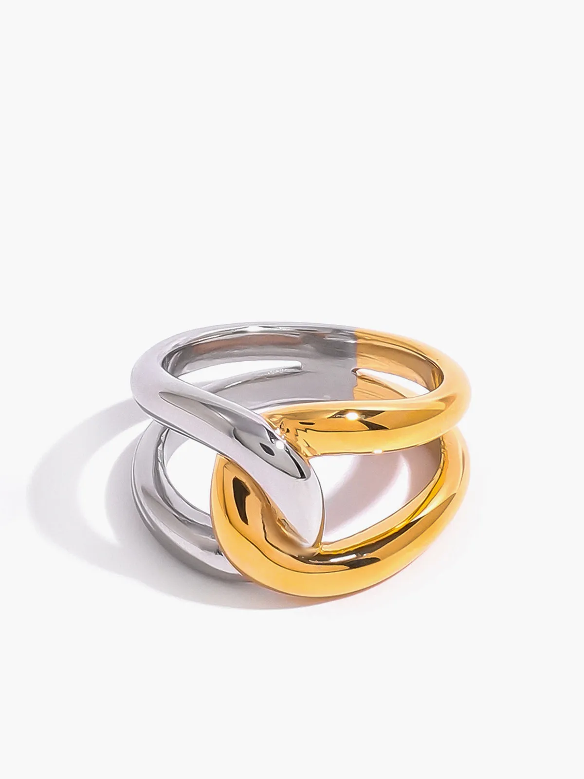 Two Tone Twist Ring sold by COMMENSE product image thumbnail 2