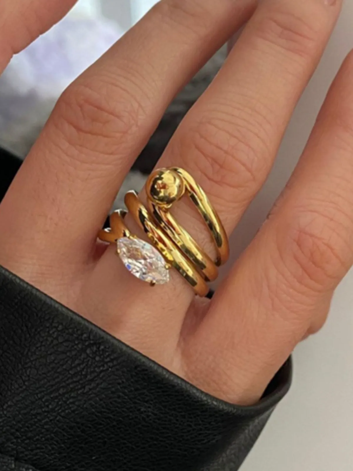 Elegant Twist Ring sold by COMMENSE