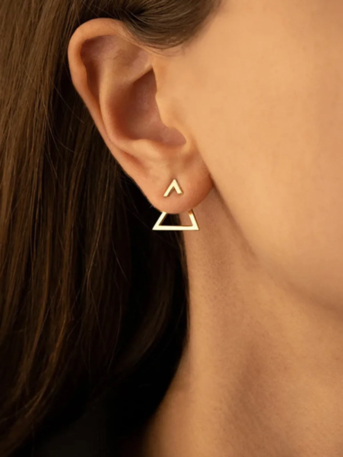 Triangle Stud Earrings sold by COMMENSE product image thumbnail 2