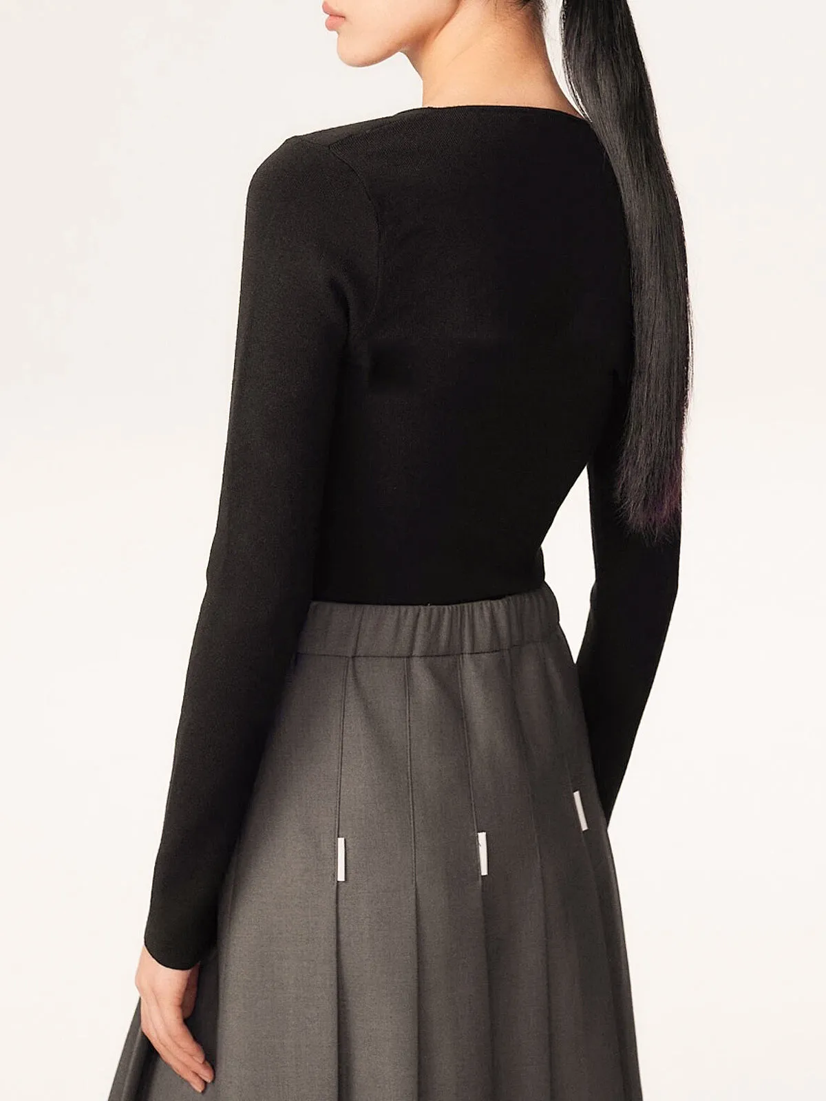 Metal Decor Cutout Slim T-Shirt sold by COMMENSE product image thumbnail 4