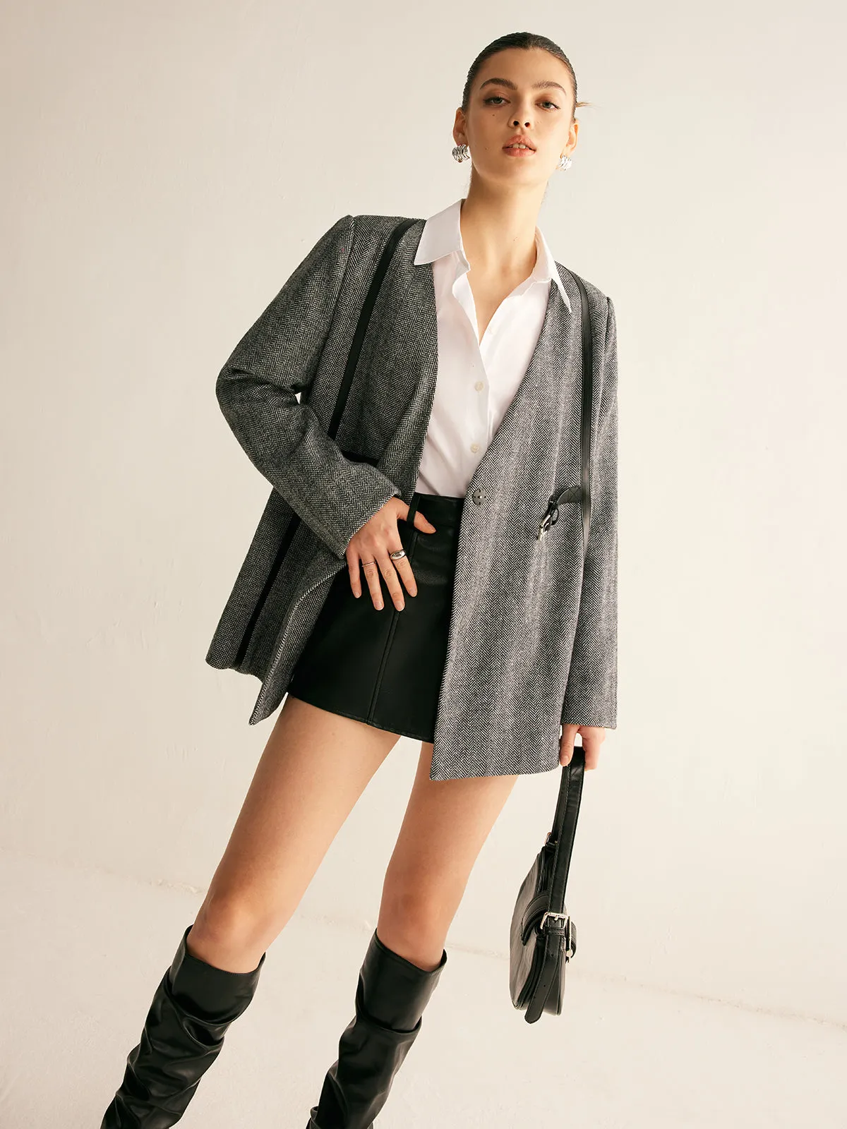 Belted Piping Wool Coat sold by COMMENSE product image thumbnail 4