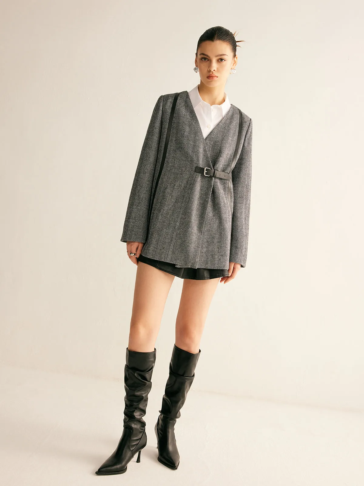 Belted Piping Wool Coat sold by COMMENSE product image thumbnail 5