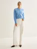 Wool-Blend Minimalist Button Cardigan sold by COMMENSE