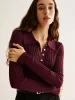 High Stretch Lapel Knit Top sold by COMMENSE