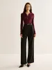 High Stretch Lapel Knit Top sold by COMMENSE