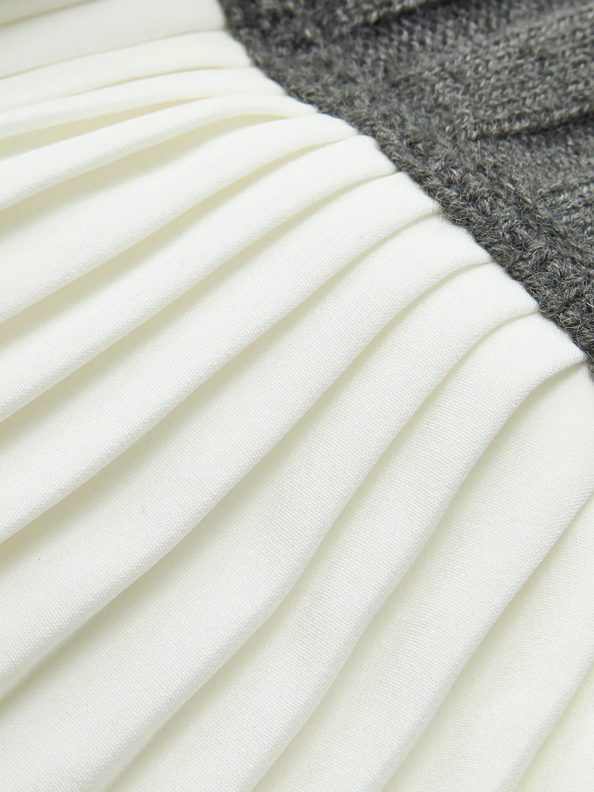 Two-Tone Pleated Mini Skirt sold by COMMENSE product image thumbnail 2