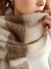 Color Block Striped Tassel Scarf sold by COMMENSE