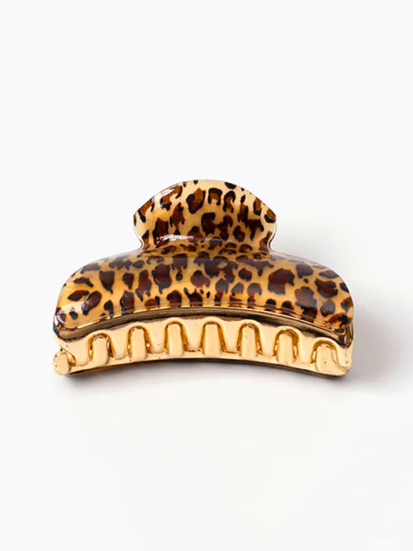 Leopard Printed Hair Claw sold by COMMENSE