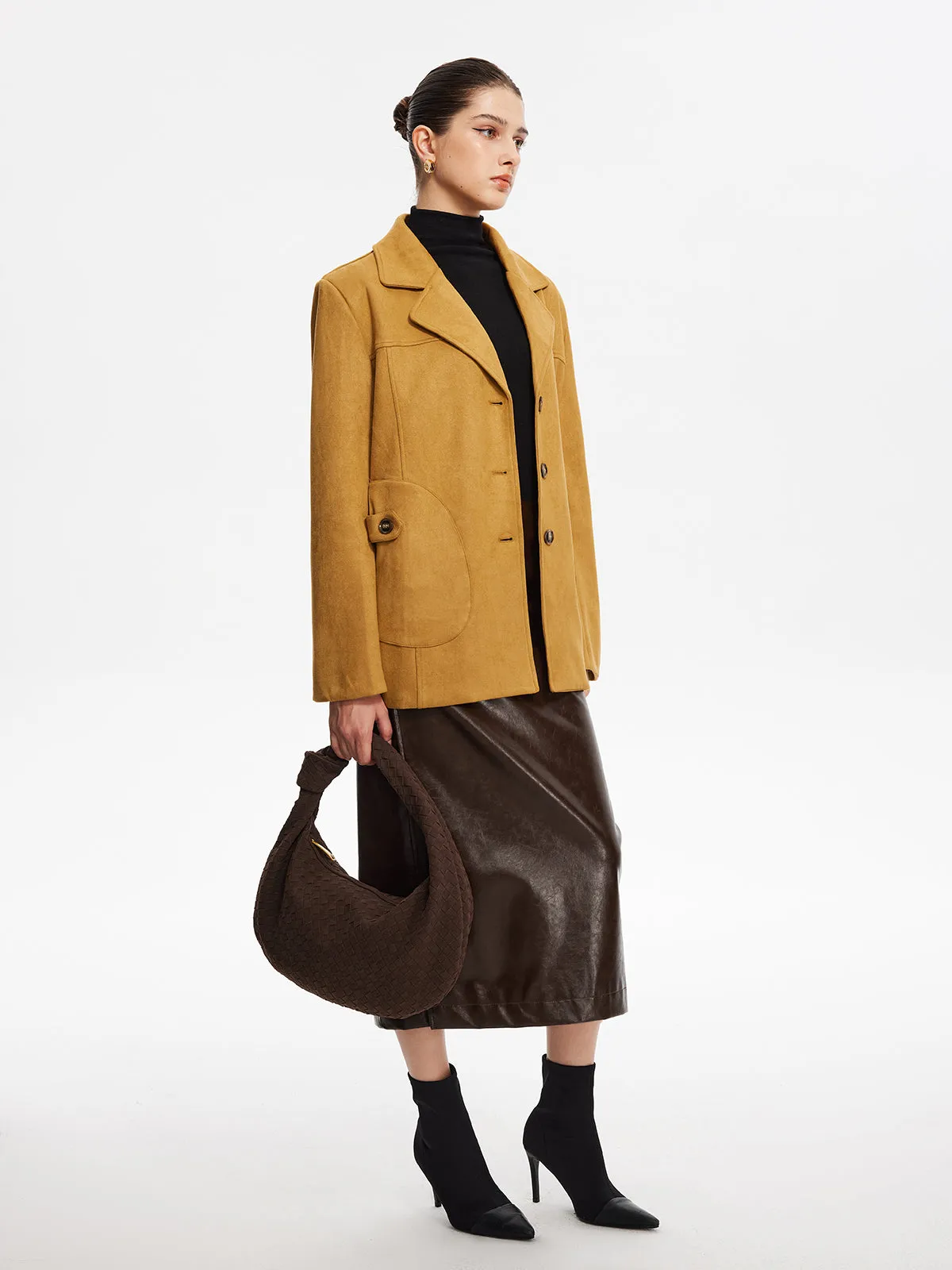 Plain Cozy Suede Blazer sold by COMMENSE product image thumbnail 5