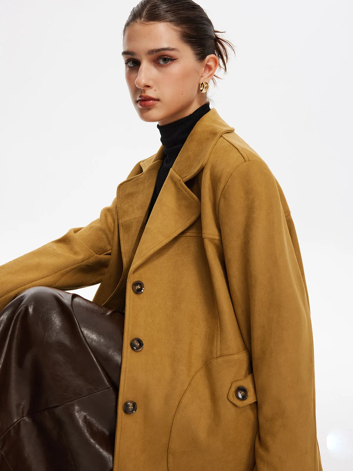 Plain Cozy Suede Blazer sold by COMMENSE product image thumbnail 3