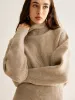 Wool-Blend Turtleneck Sweater Without Belt sold by COMMENSE