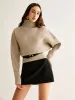 Wool-Blend Turtleneck Sweater Without Belt sold by COMMENSE