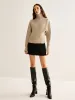 Wool-Blend Turtleneck Sweater Without Belt sold by COMMENSE