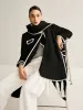 Contrast Trim Tassel Scarf sold by COMMENSE
