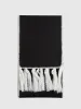 Contrast Trim Tassel Scarf sold by COMMENSE