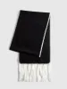 Contrast Trim Tassel Scarf sold by COMMENSE