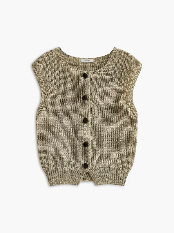 Breasted Soft Sweater Vest sold by COMMENSE