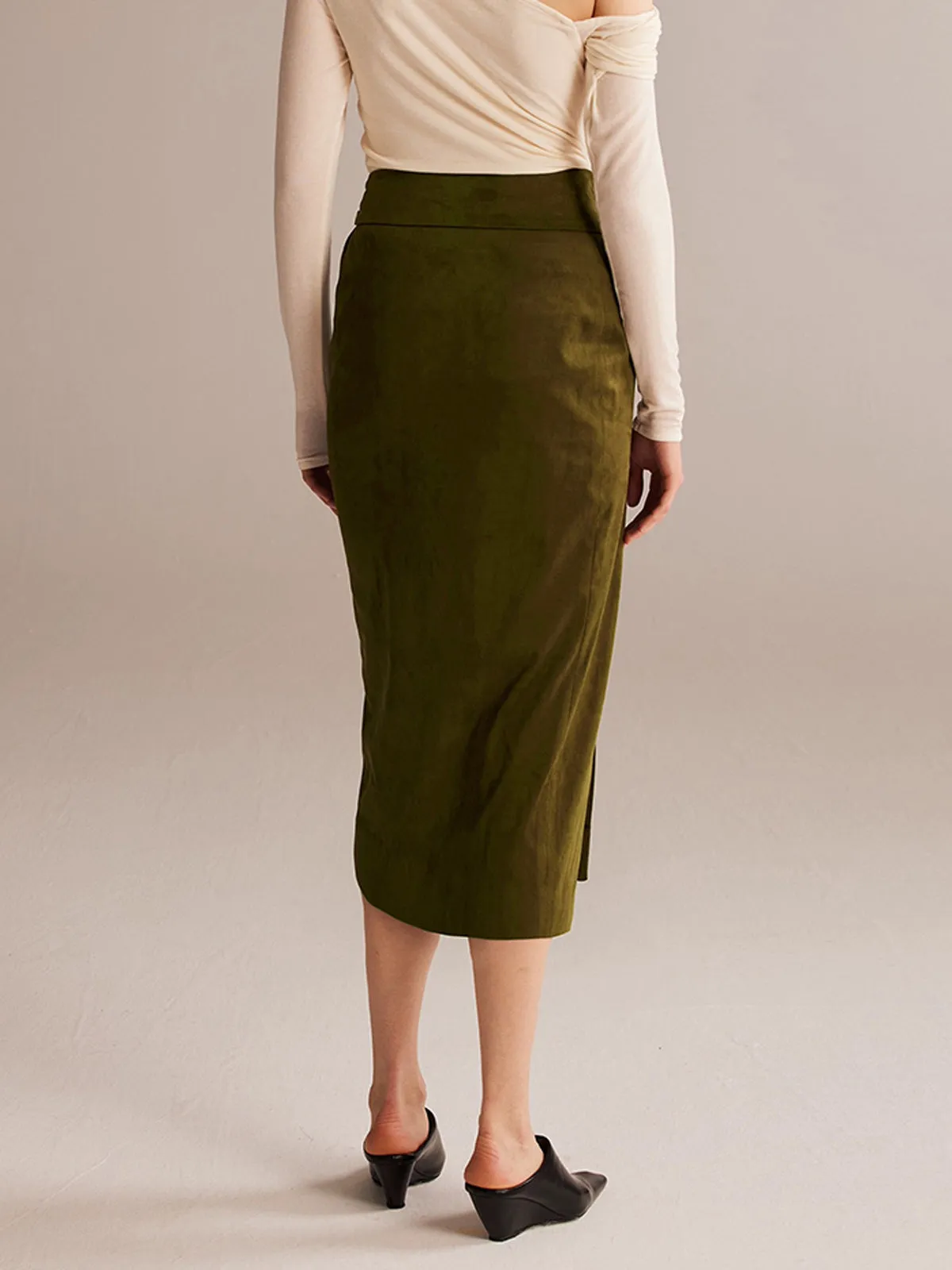 Vintage Pleated Tight Skirt sold by COMMENSE product image thumbnail 4