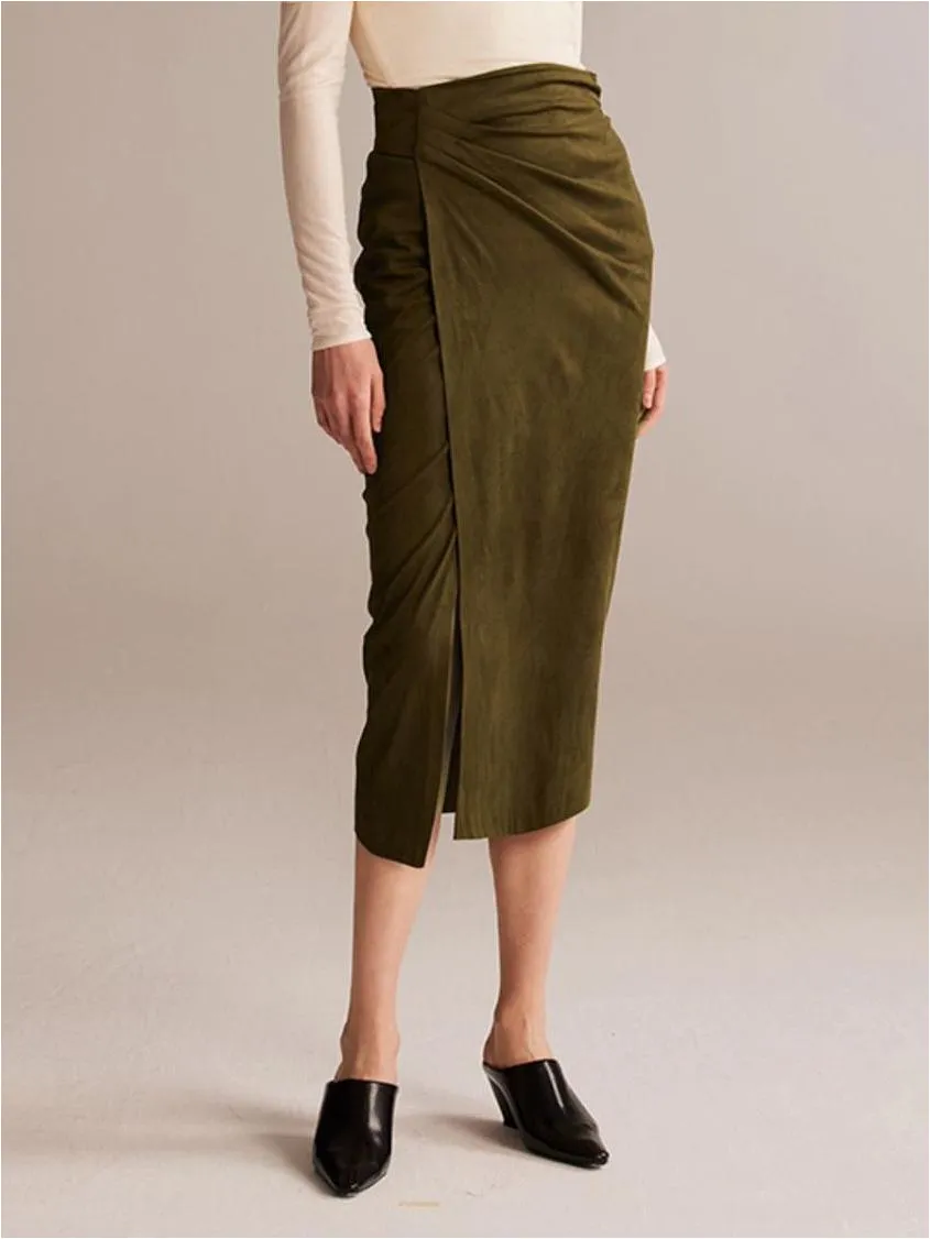Vintage Pleated Tight Skirt sold by COMMENSE