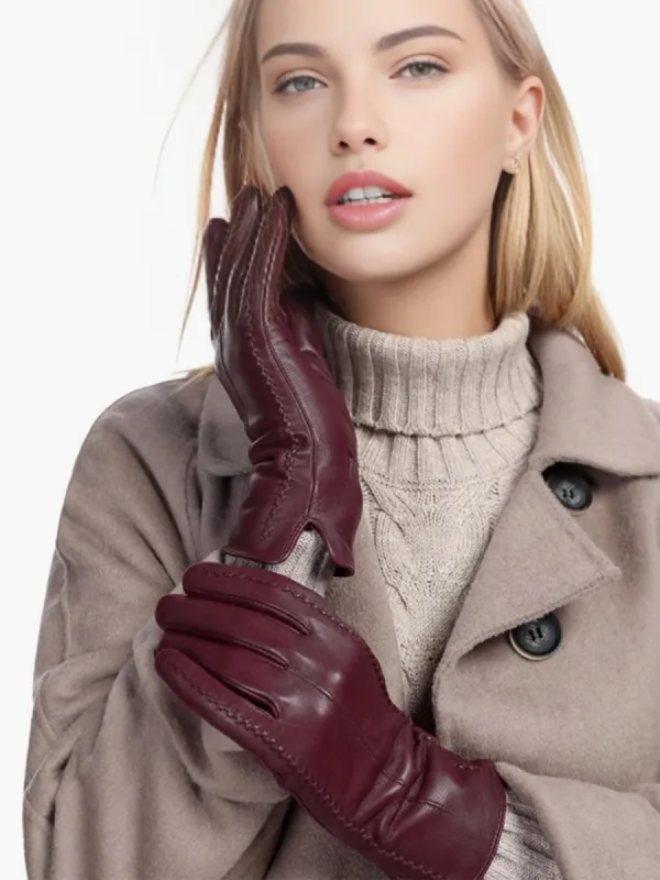 Goatskin Fleece Lined Warm Gloves sold by COMMENSE