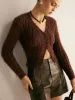 Fuzzy Button Petite Cardigan sold by COMMENSE