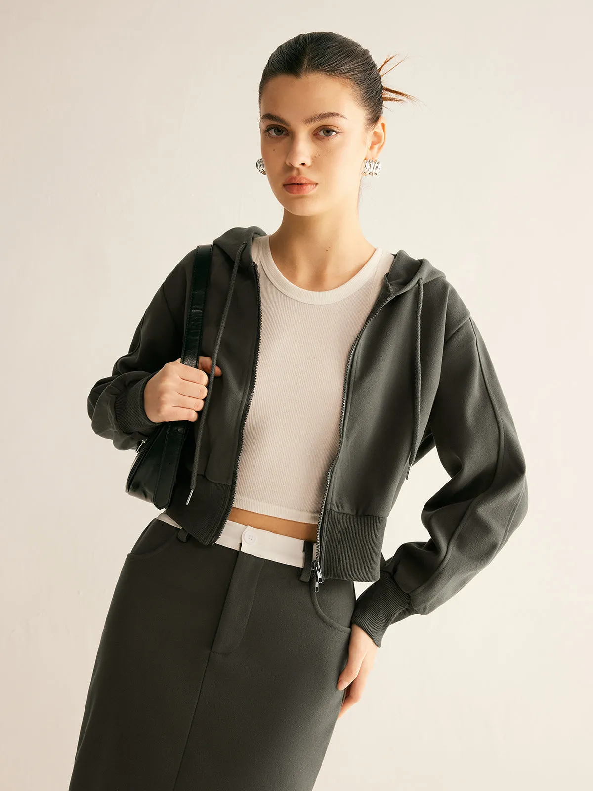 Athleisure Two-Way Zipper Hooded Jacket sold by COMMENSE product image thumbnail 3