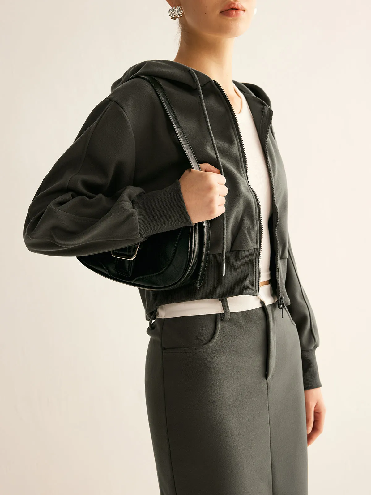 Athleisure Two-Way Zipper Hooded Jacket sold by COMMENSE product image thumbnail 4