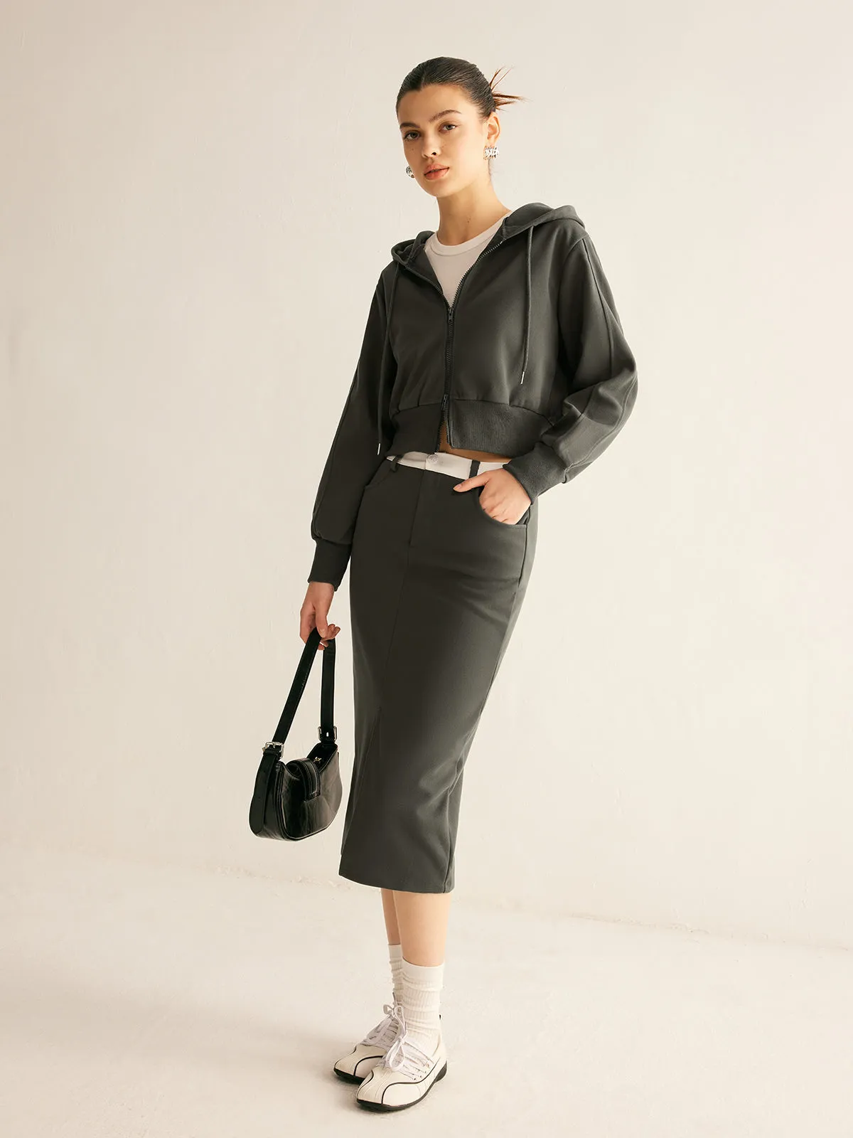 Athleisure Pockets Split Skirt sold by COMMENSE product image thumbnail 3