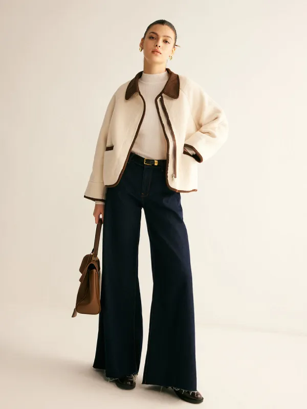 Contrast Binding Minky Jacket made by COMMENSE