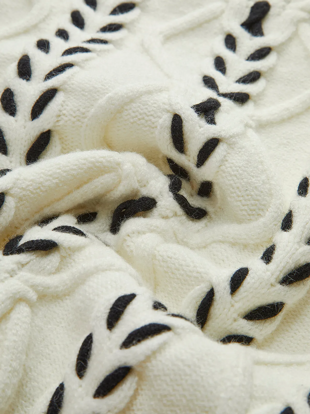 Contrast Binding Cinched Sweater sold by COMMENSE product image thumbnail 4