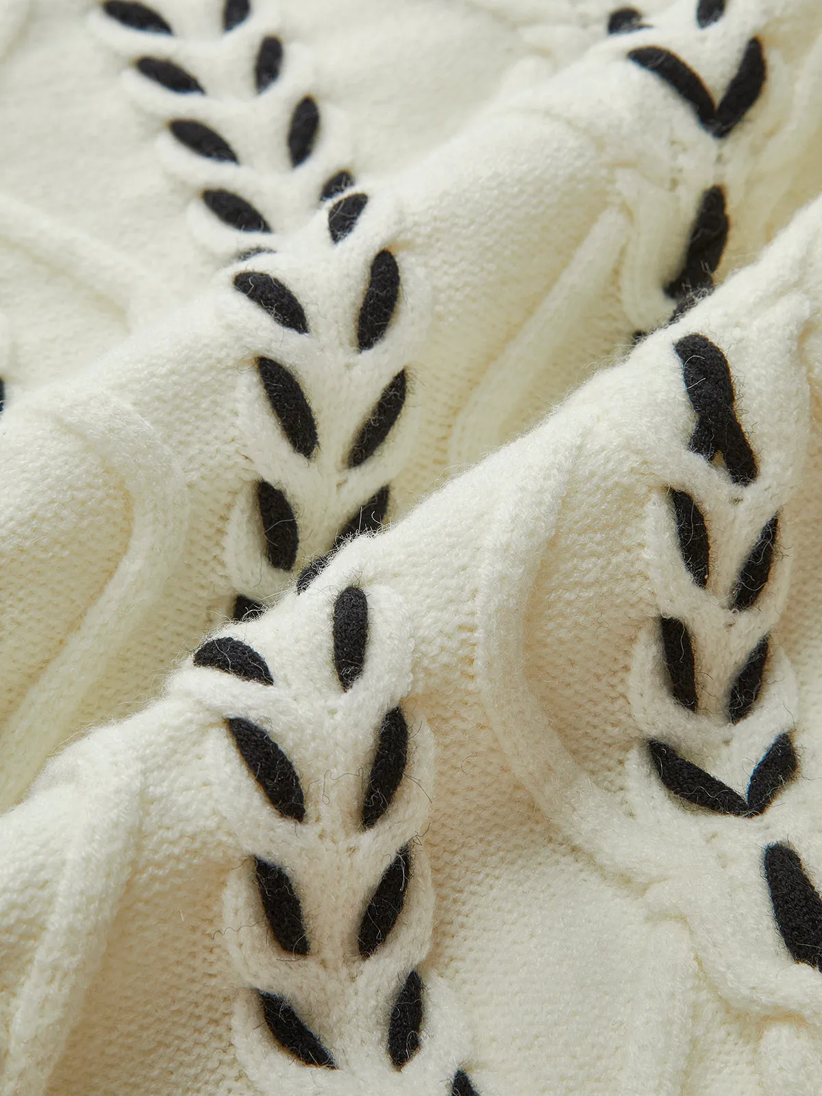 Contrast Binding Cinched Sweater sold by COMMENSE product image thumbnail 3