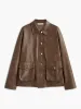Button Cargo PU Leather Jacket sold by COMMENSE