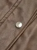 Button Cargo PU Leather Jacket sold by COMMENSE