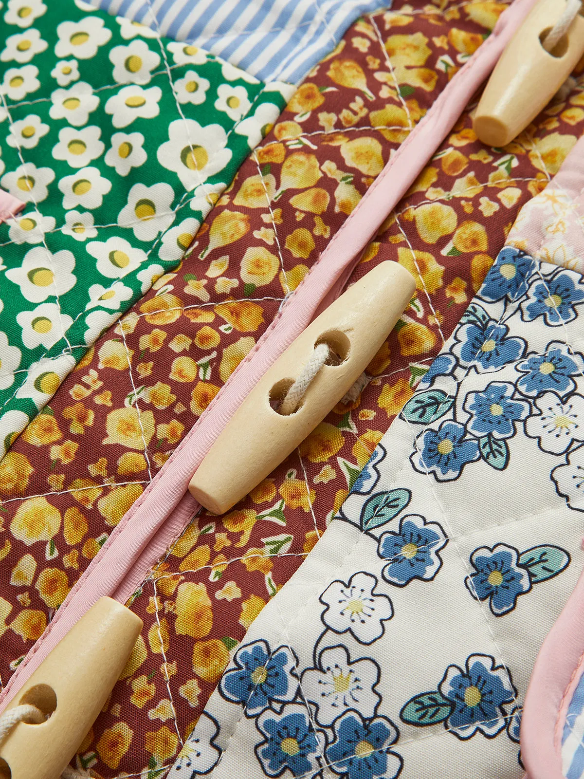 Colorful Printed Button Winter Coat sold by COMMENSE product image thumbnail 2