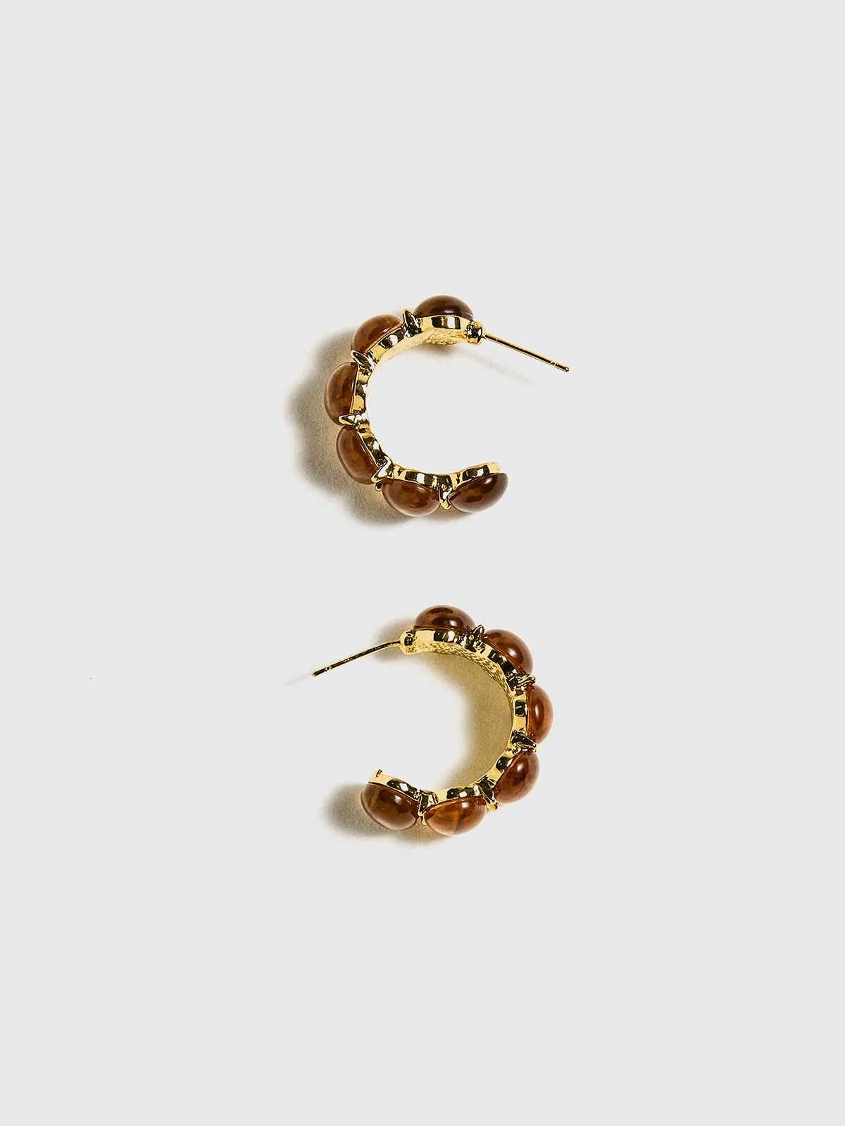 Vintage Beaded Hoop Stud Earrings sold by COMMENSE product image thumbnail 2